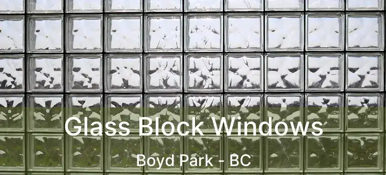  Glass Block Windows Boyd Park - BC