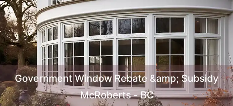  Government Window Rebate & Subsidy McRoberts - BC