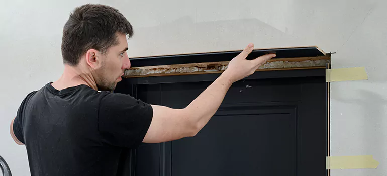 Wood Door Hole Repair in Richmond, BC