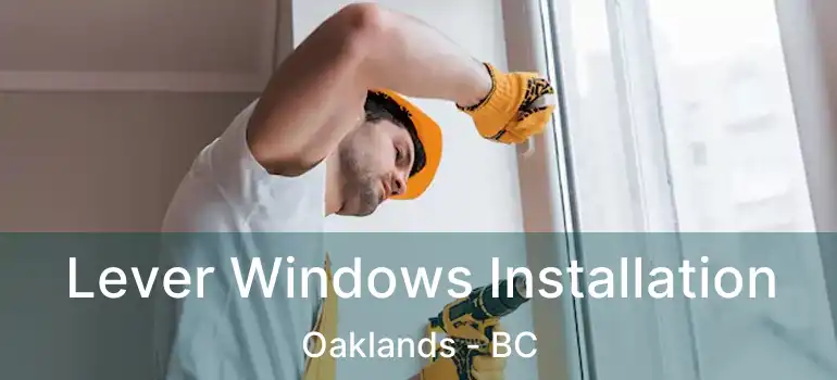  Lever Windows Installation Oaklands - BC