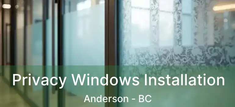  Privacy Windows Installation Anderson - BC