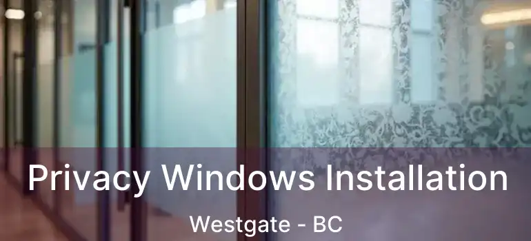  Privacy Windows Installation Westgate - BC