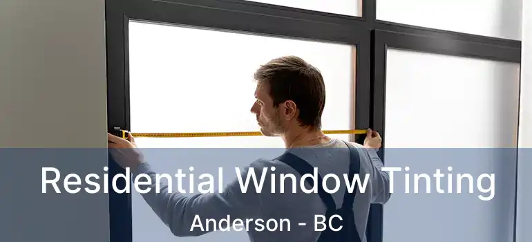  Residential Window Tinting Anderson - BC