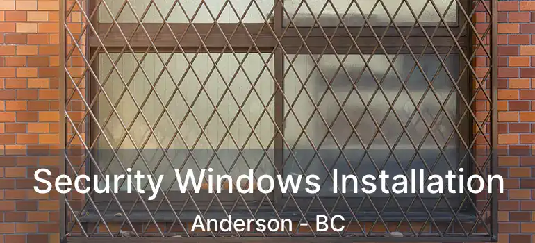  Security Windows Installation Anderson - BC