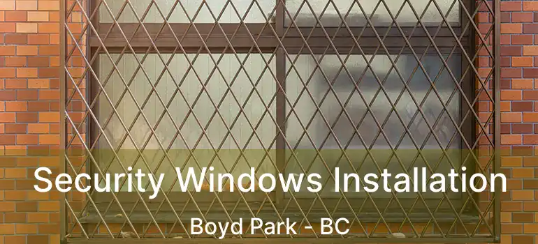  Security Windows Installation Boyd Park - BC