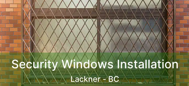  Security Windows Installation Lackner - BC