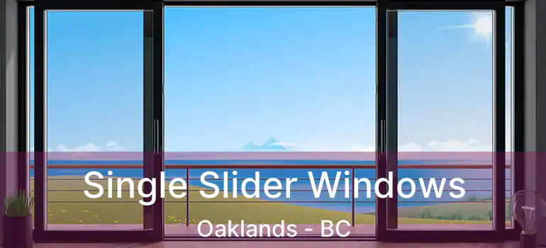  Single Slider Windows Oaklands - BC