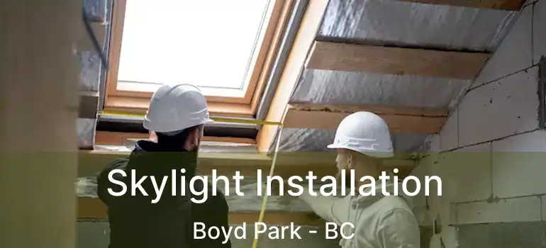  Skylight Installation Boyd Park - BC