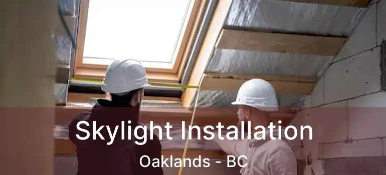  Skylight Installation Oaklands - BC