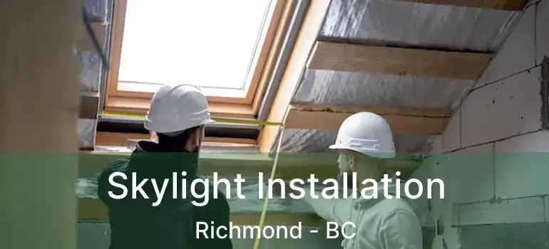  Skylight Installation Richmond - BC