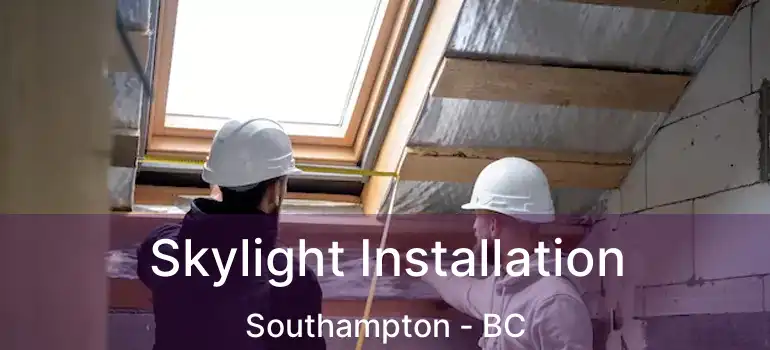  Skylight Installation Southampton - BC