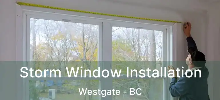  Storm Window Installation Westgate - BC