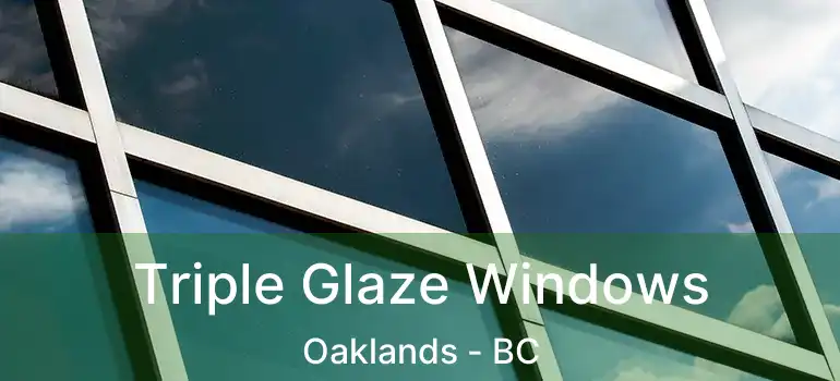  Triple Glaze Windows Oaklands - BC