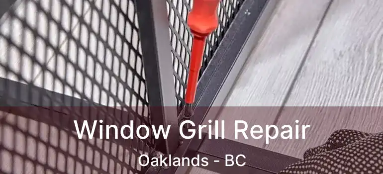  Window Grill Repair Oaklands - BC