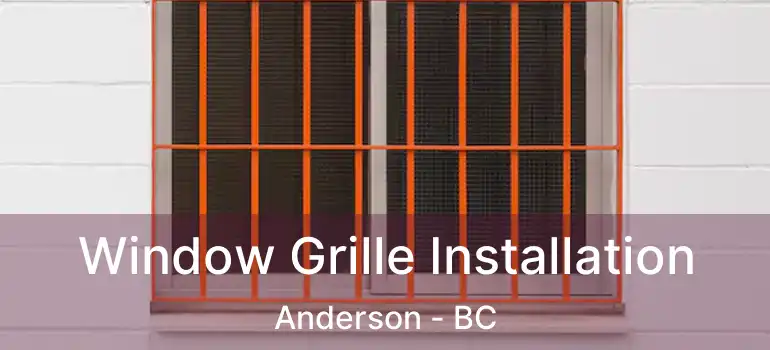 Window Grille Installation Anderson - BC