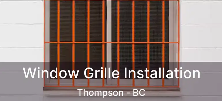  Window Grille Installation Thompson - BC