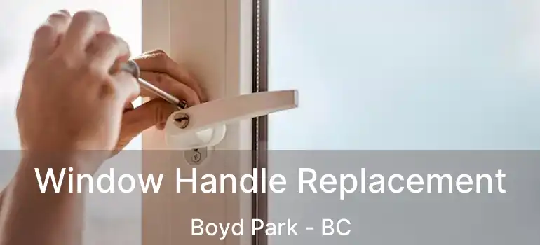  Window Handle Replacement Boyd Park - BC