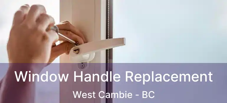  Window Handle Replacement West Cambie - BC