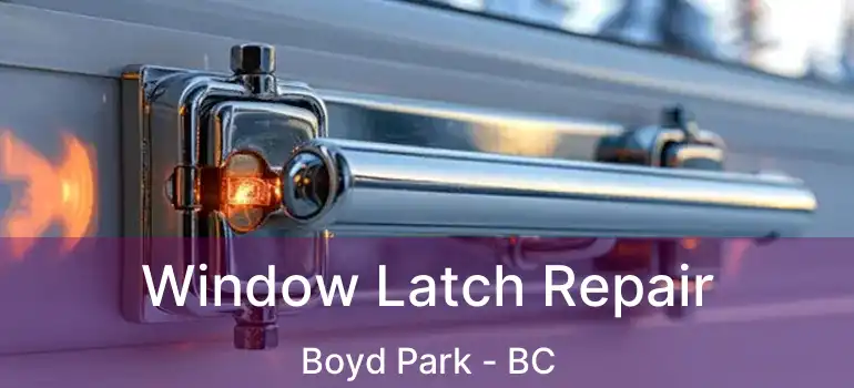  Window Latch Repair Boyd Park - BC