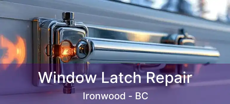  Window Latch Repair Ironwood - BC