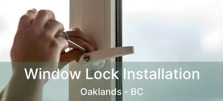  Window Lock Installation Oaklands - BC