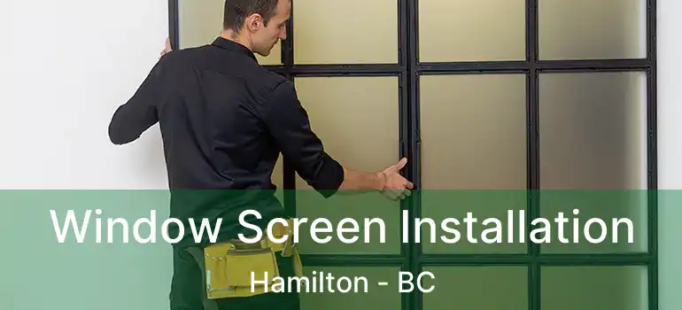  Window Screen Installation Hamilton - BC