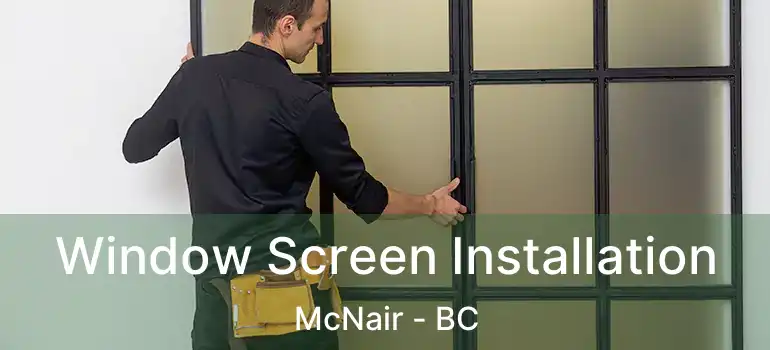  Window Screen Installation McNair - BC
