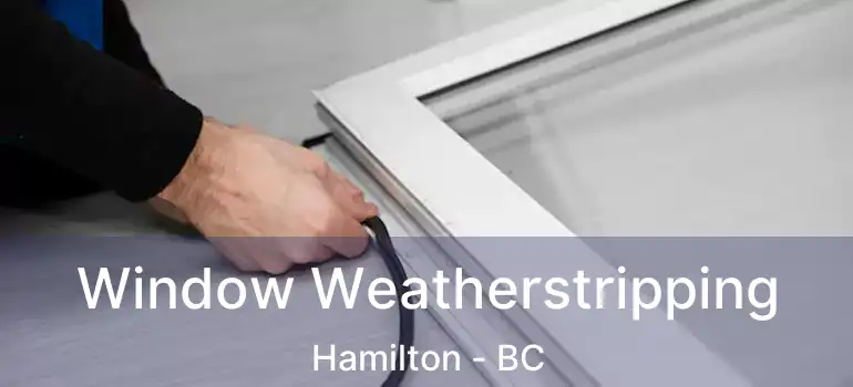  Window Weatherstripping Hamilton - BC