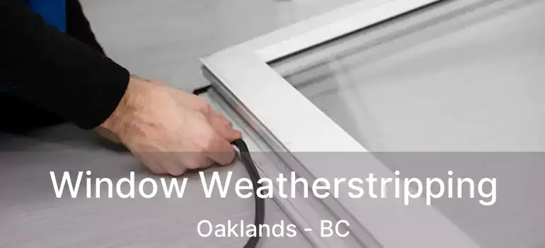  Window Weatherstripping Oaklands - BC