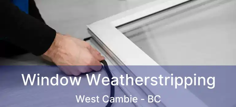  Window Weatherstripping West Cambie - BC